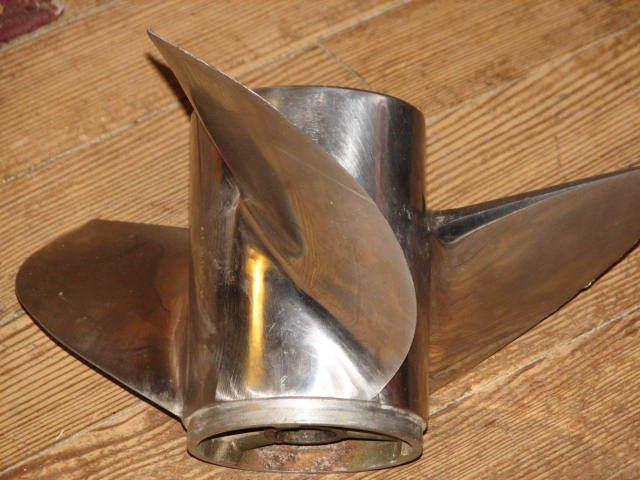 Stainless 4874601a4 mercury outboard cleaver propeller left hnd big  pitch 