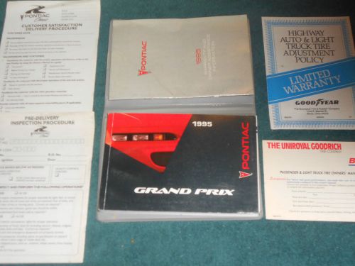 1995 pontiac grand prix owners manual set / original 7pc guide book set