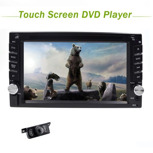 Double 2 din in dash car dvd player bluetooth auto stereo radio tv ipod+camera