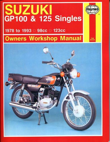Haynes m576 service &amp; repair manual for 1978-93 suzuki gp100 and 125 singles