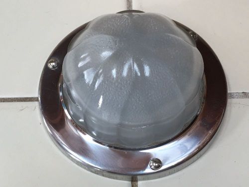 Nos vintage car truck milk glass old interior unique dome light lamp cats-eye