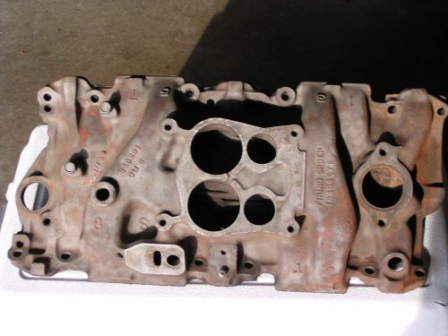 1974 corvette 350 cast iron rochester quad intake - egr/goose neck and clamps