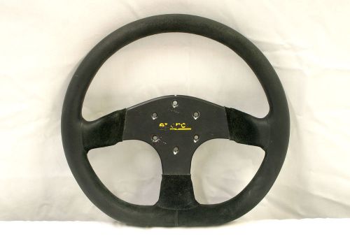 Sparco racing steering wheel, 330mm, black suede, 6 bolt pattern, flat bottom
