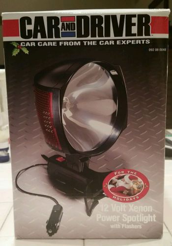 Car and Driver 12 Volt Xenon Power Spotlight with Flashers, image 1