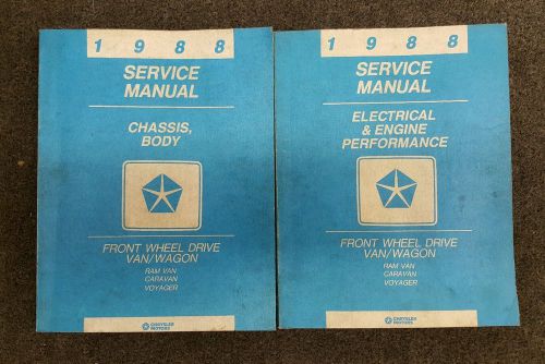 1988 dodge caravan / plymouth voyager / fwd ram van factory service manuals (2)