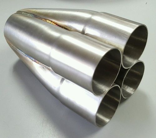 4 - 1 merge collector 1.8&#034; 1-7/8 inlet,  2.50 &#034; outlet for header 304 stainless