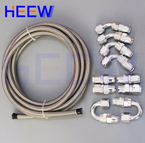 3m an8 teflon stainless braided oil fuel line e85 ptfe hose fitting end adapto