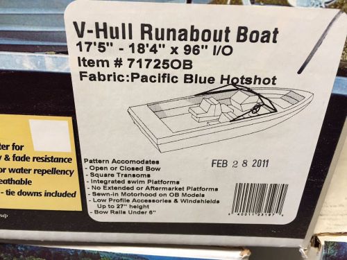 Taylor made boat cover v-hull runabout 17&#039;-18&#039;l 96&#034;beam,i/o, hot shot polyester
