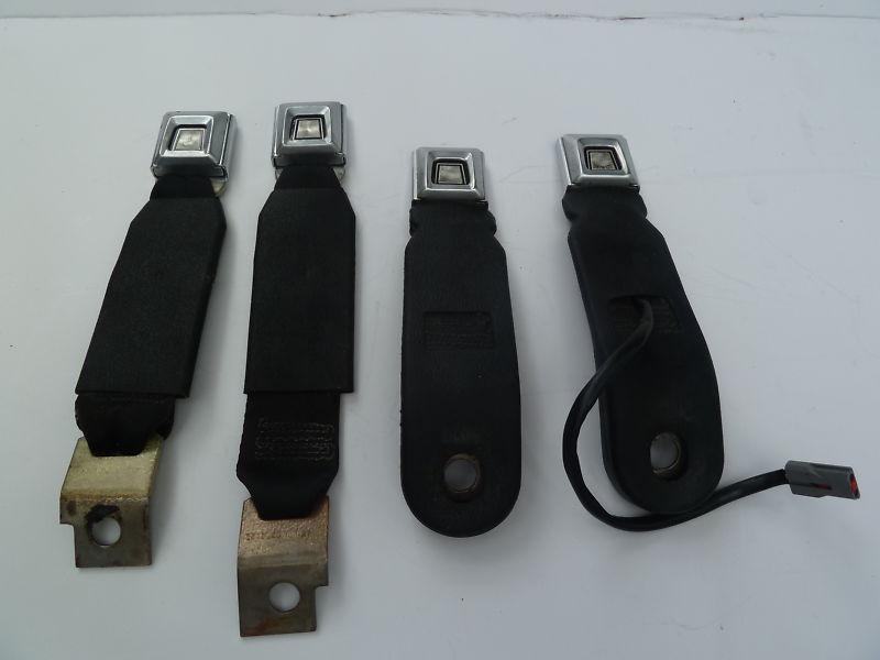 1990-1993 ford mustang black seatbelts - hatchback - ford oem - trw complete set