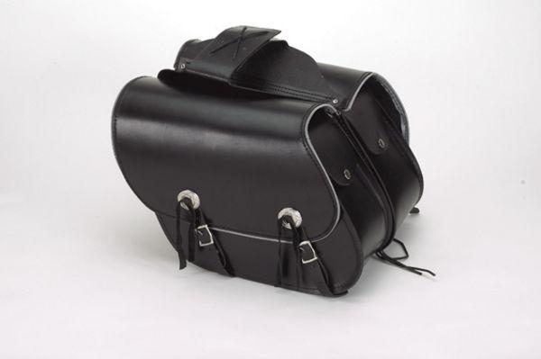 Leather motorcycle saddlebags fits most harley davidson & yamaha sale