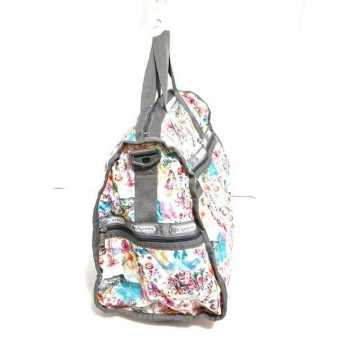 Lesportsac Boston Bag - Dark Gray Pink Multi Flower/No Body Lock Lesponylon, US $77.43, image 4