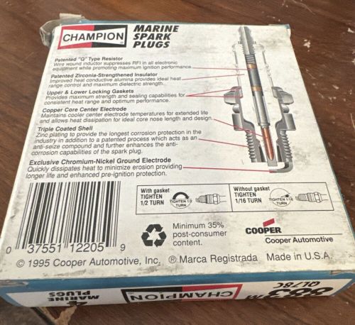 Champion 883 marine spark plugs 883m / ql78c new pack of (4)
