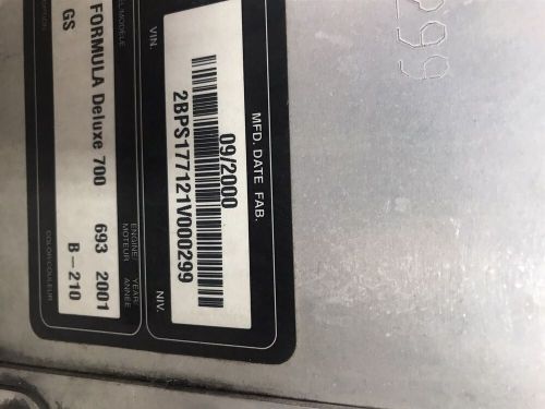 01 Ski-Doo Formula Deluxe 700 frame chassis tunnel, US $445.00, image 4