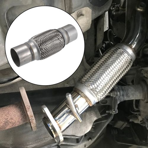 65x245mm universal car exhaust joint with welding extension pipe silver tone