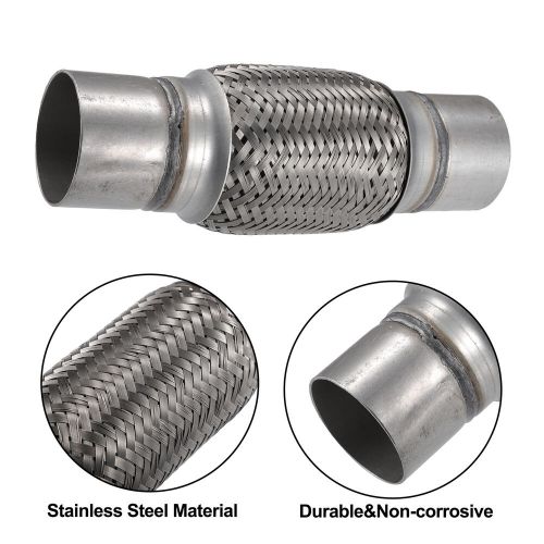 65x245mm Universal Car Exhaust Joint with Welding Extension Pipe Silver Tone, AU $37.74, image 3