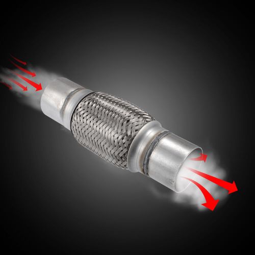 65x245mm Universal Car Exhaust Joint with Welding Extension Pipe Silver Tone, AU $37.74, image 5