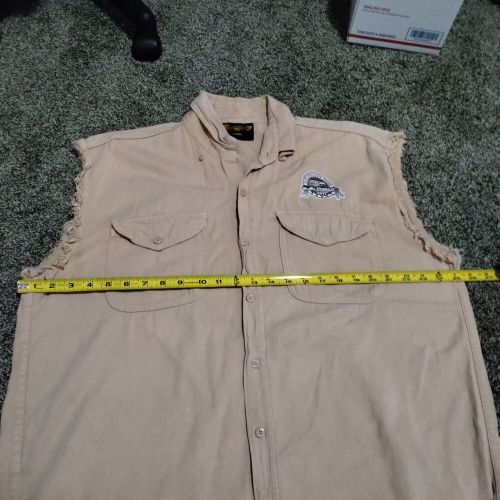 Sturgis sleeveless shirt 2007 67th black hills rally biker button vest men's xl