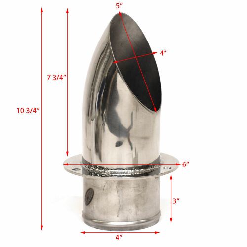 Malibu Boat Exhaust Port Tip 3221021 | Stainless Steel 4 Inch, US $186.44, image 2