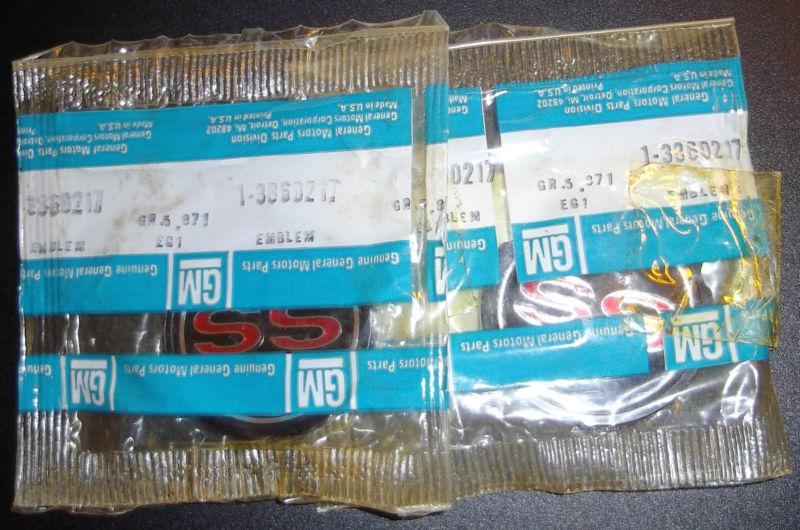 65-67 chevy nova ss 14 inch wheel cover inserts- 2 of gm nos #3860217