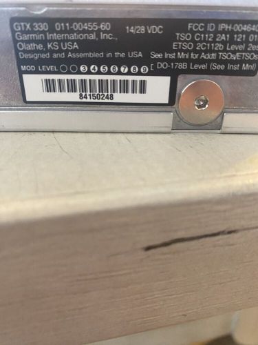 Garmin gtx 330 es transponder : repaired with garmin 8130