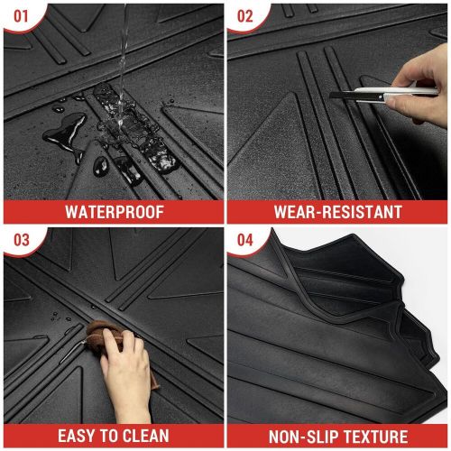 Truck bed mat for 2019-2024 chevrolet silverado/gmc sierra 1500 5.8ft bed mat...