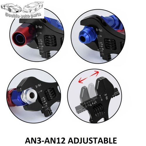 W/vise jaw insert billet aluminum spanner wrench for hose end fitting adjustable