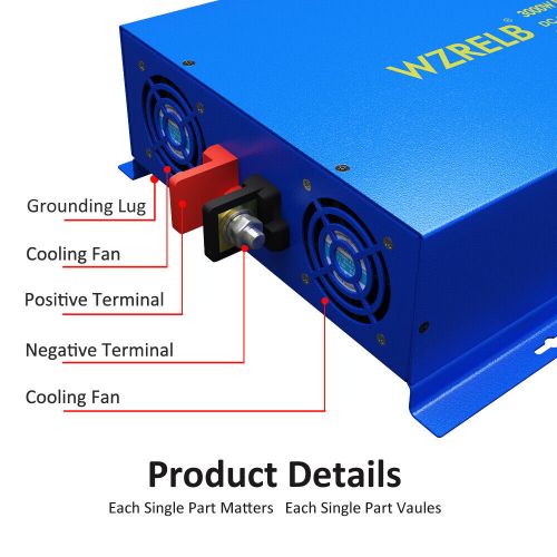 2000W Pure Sine Wave Inverter 18V to 120V Truck RV Car Power Camp Motor Solar RV, US $280.25, image 5