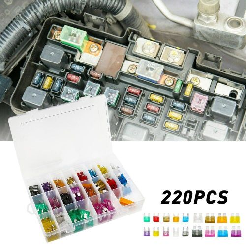 220pcs Car Blade Fuse Assortment Assorted Kit Blade Set Auto Truck Automotive, US $13.29, image 11