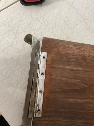 Edson fold down 3/4 thick teak table 8-1/4 x 20” for 9-1/2 guard pipes 1"