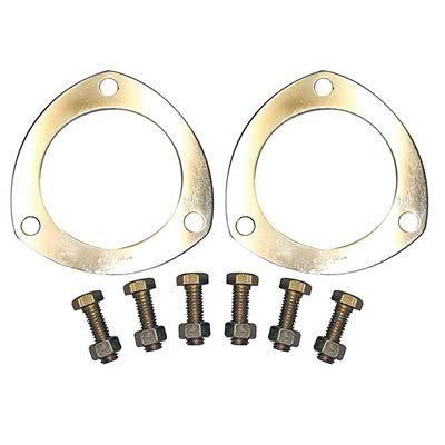 Proform collector gaskets aluminum 3-hole 2.5" inside dia includes bolts&nuts