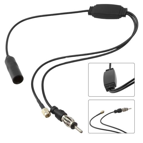 FM/AM DAB + Car Radio Active Antenna Aerial Splitter Adapter Cable,SMA Converter, US $10.92, image 3
