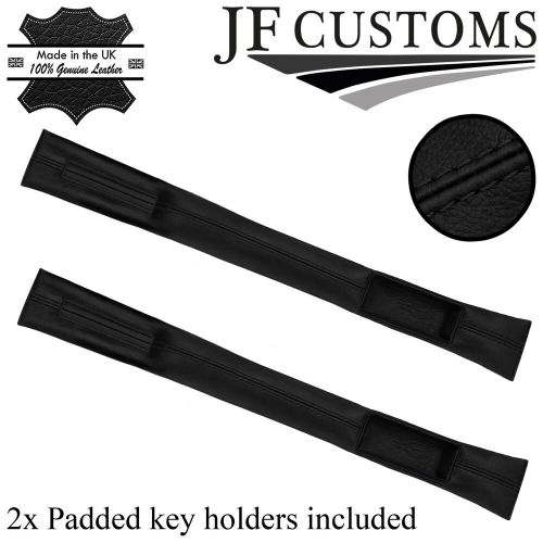 BLACK STITCH LEATHER 2X CAR KEY HOLDER PROTECTOR FITS BMW E46 99-05, C $163.85, image 2