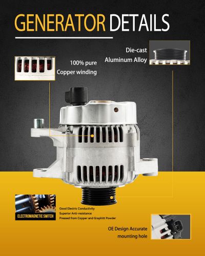 Alternator For Nissan Armada 05-07 TITAN INFINITI QX56 04-06 5.6L V8 23100-8S100, US $99.99, image 10