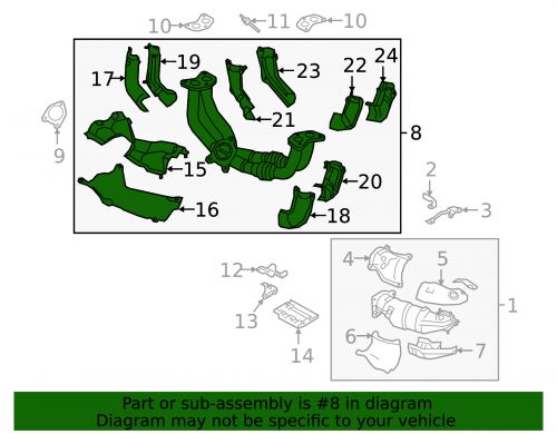 Genuine Subaru Cross Over Pipe 44610AC61B, US $614.93, image 2