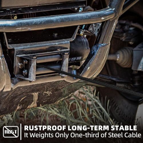 Synthetic Winch Rope Kit 1/4 in x 50 ft 9500LBS Cable Forged 13500LBS Winch Hook, US $40.96, image 5