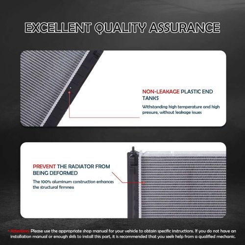 Aluminum radiator 13039 for 2011-17 nissan quest 2008-14 nissan murano 3.5l us