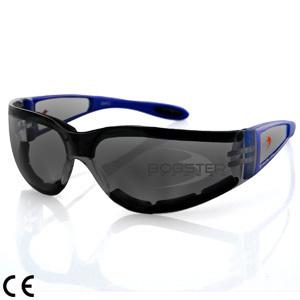 Bobster shield ii sunglasses - blue frame, smoke lens