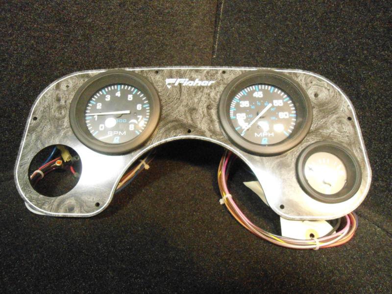 Volt, speedometer, & tachometer gauge cluster by fisher boat instruments