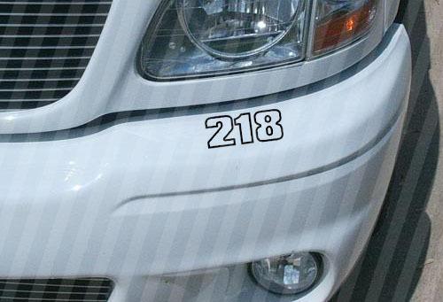 Custom build number vinyl car decal sticker for saleen style replica