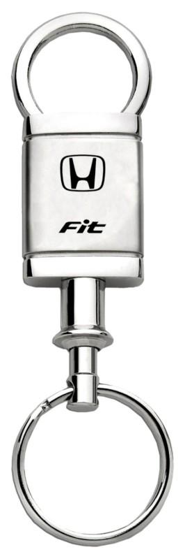 Honda fit satin-chrome valet keychain / key fob engraved in usa genuine