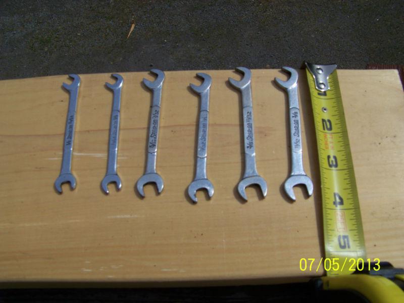 Sell Snap on 6 piece Wrench Set Open End, Ignition, 15°/60° Offsets, 15