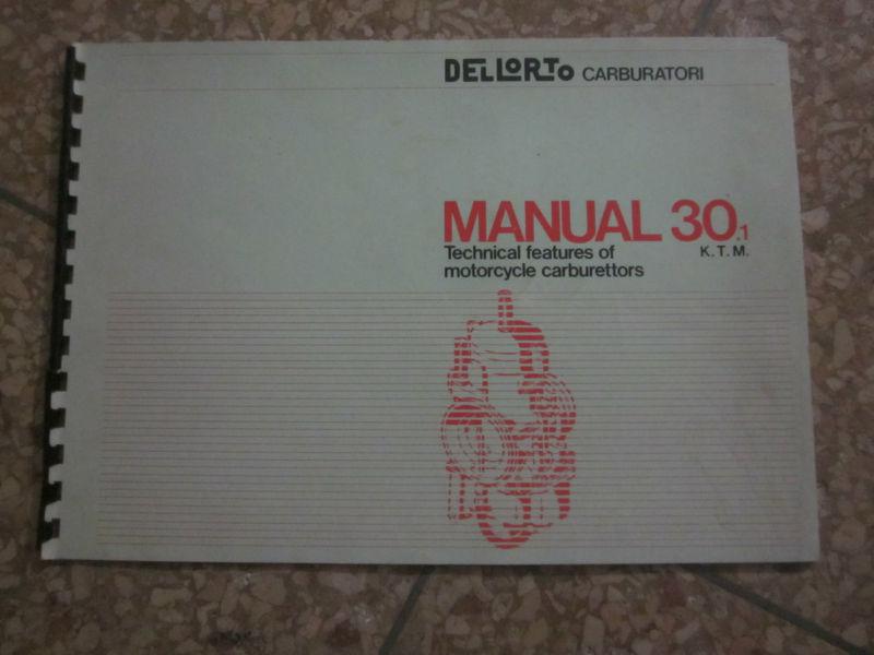 Vintage dellorto carburetors manual 30.1 ktm technical features carburetors