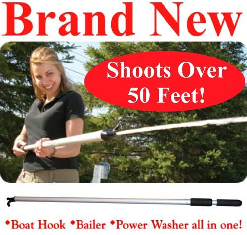New aluminum telescopic boat bailer/hook/power washer
