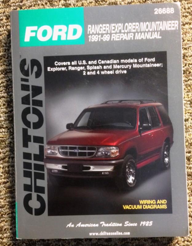 Chilton 1991-99 ford ranger/explorer/mountaineer # 26688 repair manual