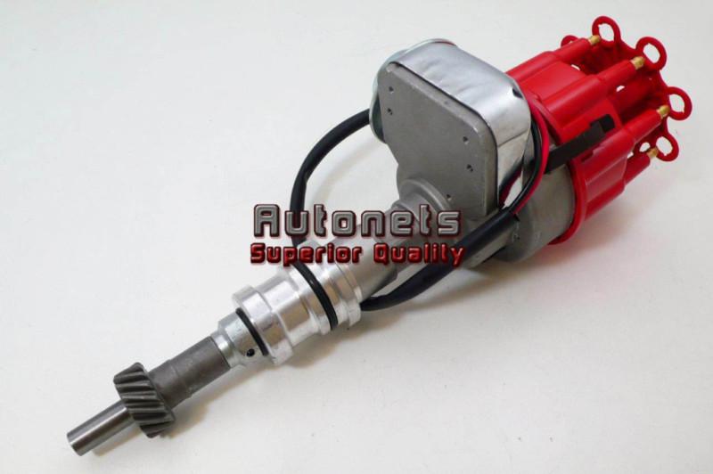 Sb ford 289-302 space saver hei electronic distributor red cap hot rat rod