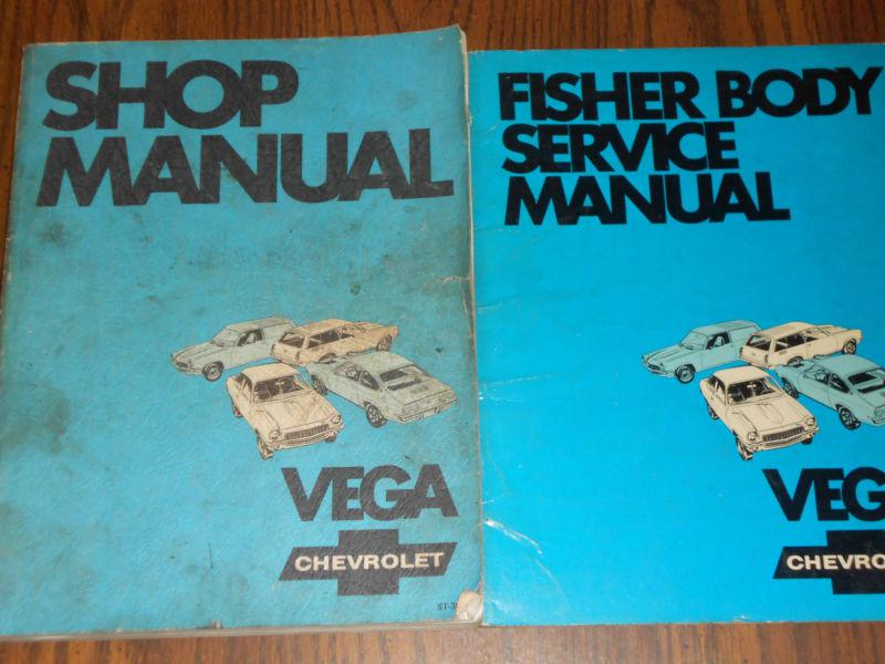 1971 chevrolet vega shop manual set / original body & chassis repair  books!!!