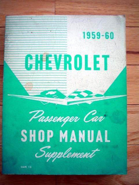 1959-60 chevrolet passenger car shop manual original