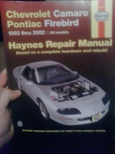1993-2002 chevrolet camaro / pontiac firebird haynes repair manual.