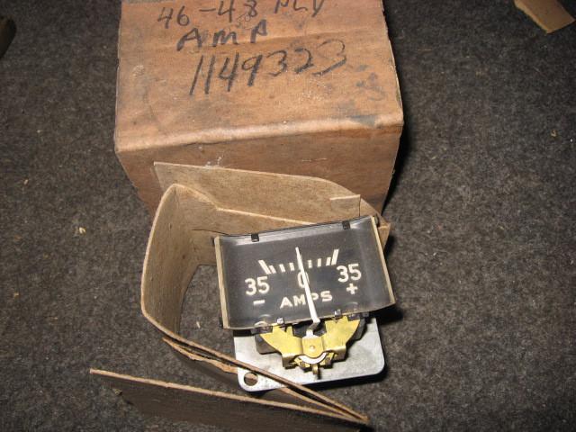 Nos 1946 -48 plymouth amp ammeter gauge cluster mopar