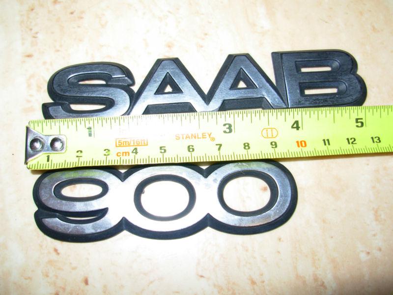 Saab 900 2 Pieces Plastic Silver Emblem badge decal logo symbol , US $9.99, image 2